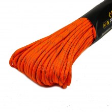 Mg Ropes Polyester Paracord İp 4 mm Neon Turuncu Gri Desen 30 Metre