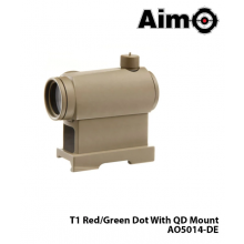 Red/Green-Dot T1With QD Mount-TAN AIM-O AO5014-DE