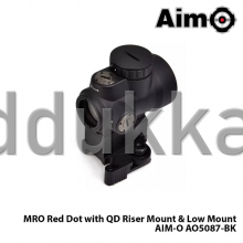 Red-Dot MRO with QD Riser Mount & Low Mount-SİYAH AIM-O AO5087-BK